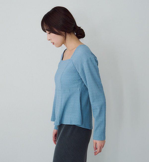  「【26SS予約】スクエアネックペプラムカットソー」|Tシャツ・カットソー|