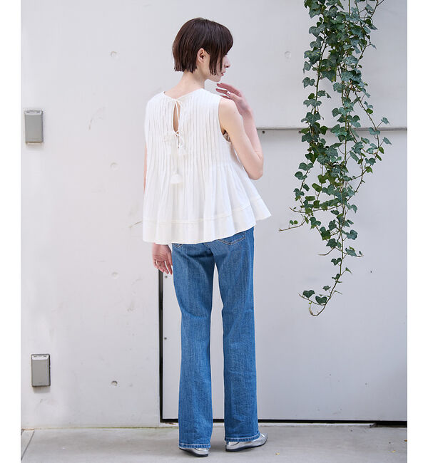 Rouge vif「【MICA&DEAL/マイカアンドディール】ノースリーブピンタックブラウス　タッ」|シャツ・ブラウス|