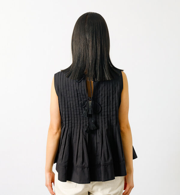 Rouge vif「【MICA&DEAL/マイカアンドディール】ノースリーブピンタックブラウス　タッ」|シャツ・ブラウス|