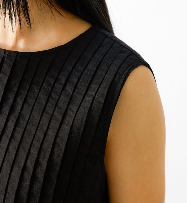 Rouge vif「【MICA&DEAL/マイカアンドディール】ノースリーブピンタックブラウス　タッ」|シャツ・ブラウス|