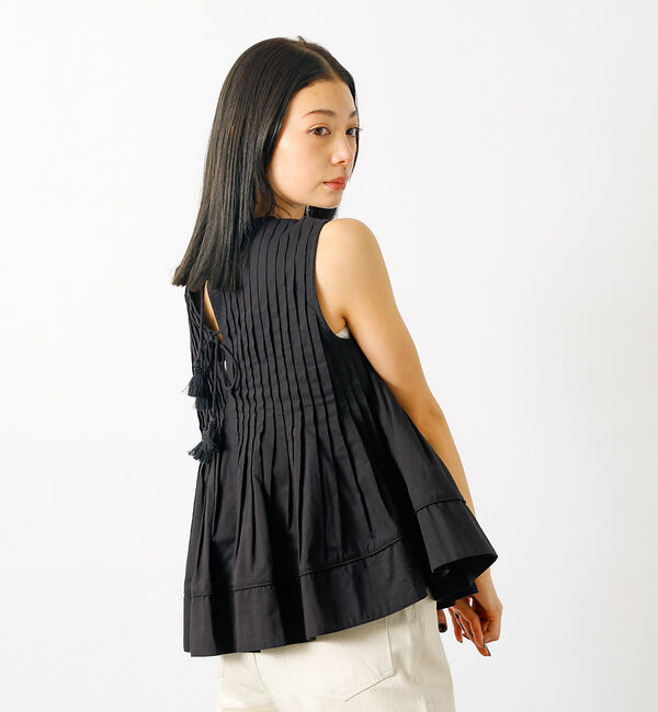 Rouge vif「【MICA&DEAL/マイカアンドディール】ノースリーブピンタックブラウス　タッ」|シャツ・ブラウス|