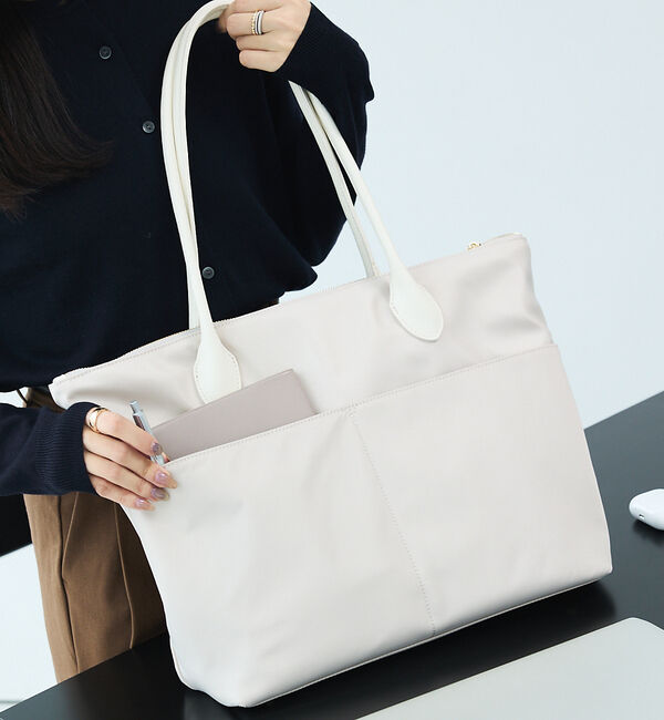 LOWELL things「【kariさんコラボ】多機能BELTEDナイロントート/A4/通勤/16インチP」|ビジネスバッグ|
