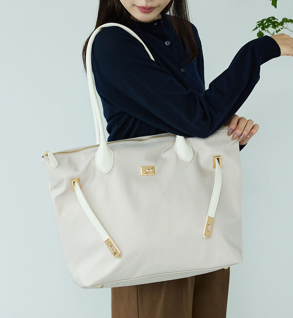 LOWELL things「【kariさんコラボ】多機能BELTEDナイロントート/A4/通勤/16インチP」|ビジネスバッグ|