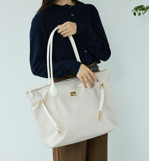 LOWELL things「【kariさんコラボ】多機能BELTEDナイロントート/A4/通勤/16インチP」|ビジネスバッグ|