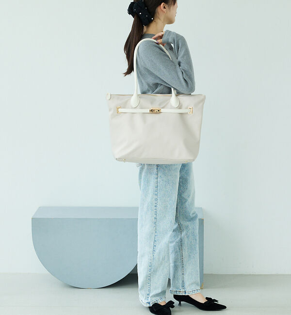 LOWELL things「【kariさんコラボ】多機能BELTEDナイロントート/A4/通勤/16インチP」|ビジネスバッグ|