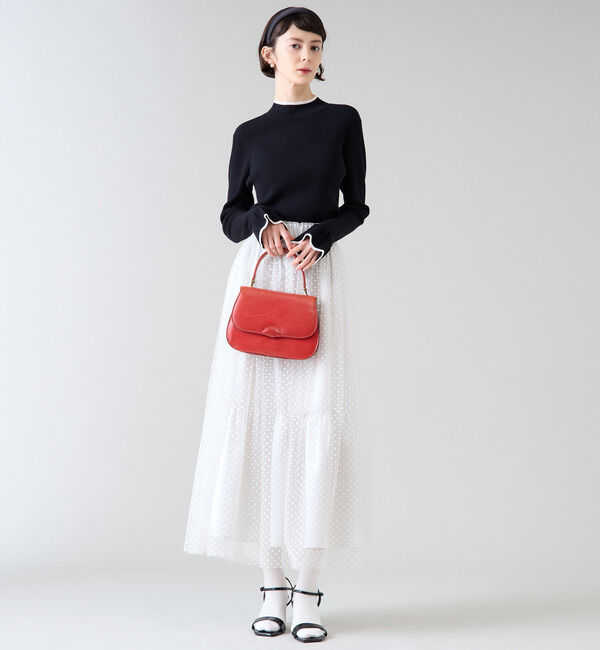 TIARA「ドットプリントチュールスカート」|スカート|