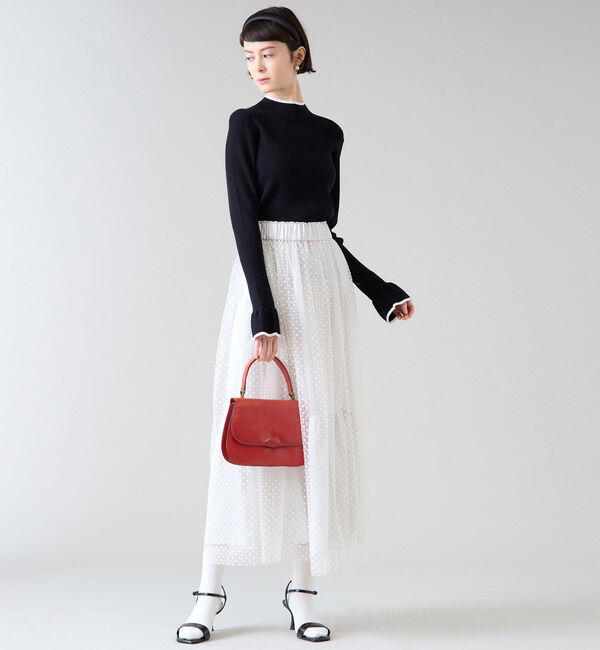 TIARA「ドットプリントチュールスカート」|スカート|