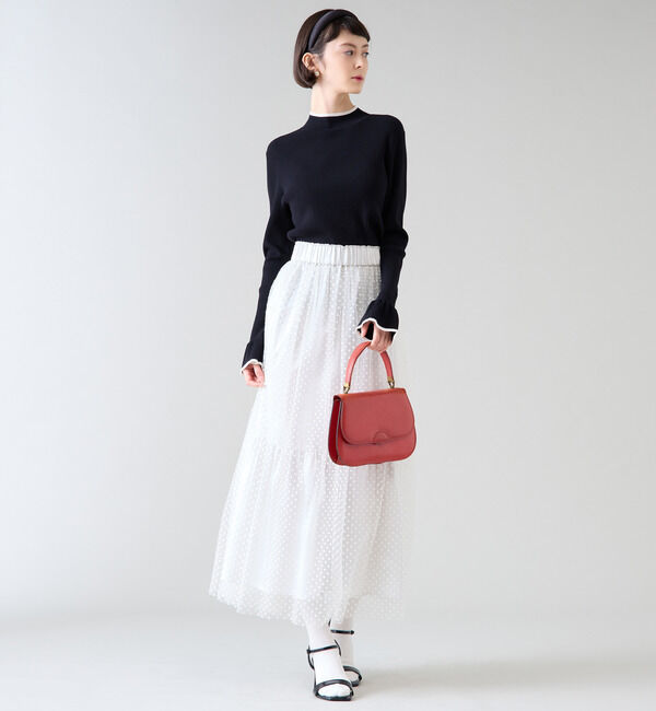 TIARA「ドットプリントチュールスカート」|スカート|