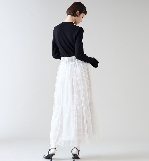 TIARA「ドットプリントチュールスカート」|スカート|