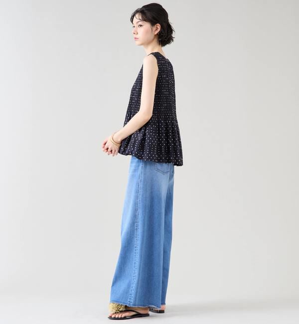 TIARA「《別注》【ne Quittez pas/ヌキテパ】ノースリーブドットブラウス」|シャツ・ブラウス|