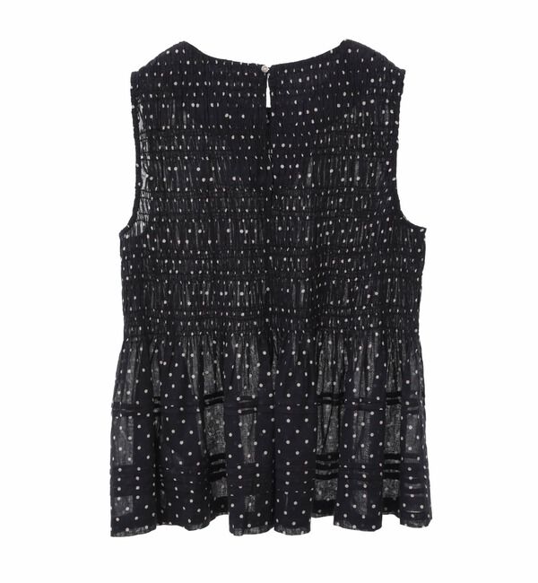 TIARA「《別注》【ne Quittez pas/ヌキテパ】ノースリーブドットブラウス」|シャツ・ブラウス|