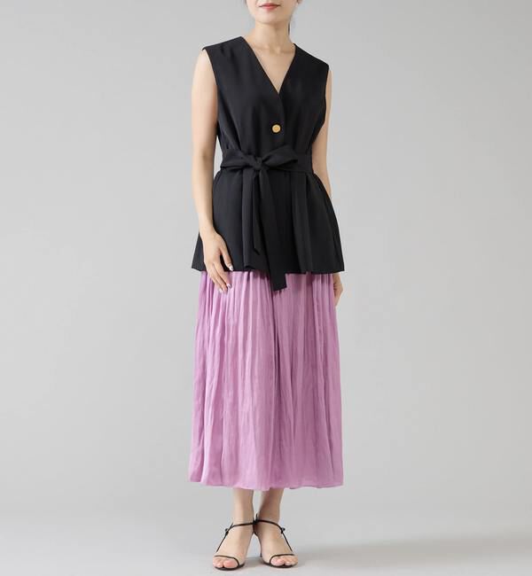 TIARA「リボンアクセントジレ」|シャツ・ブラウス|