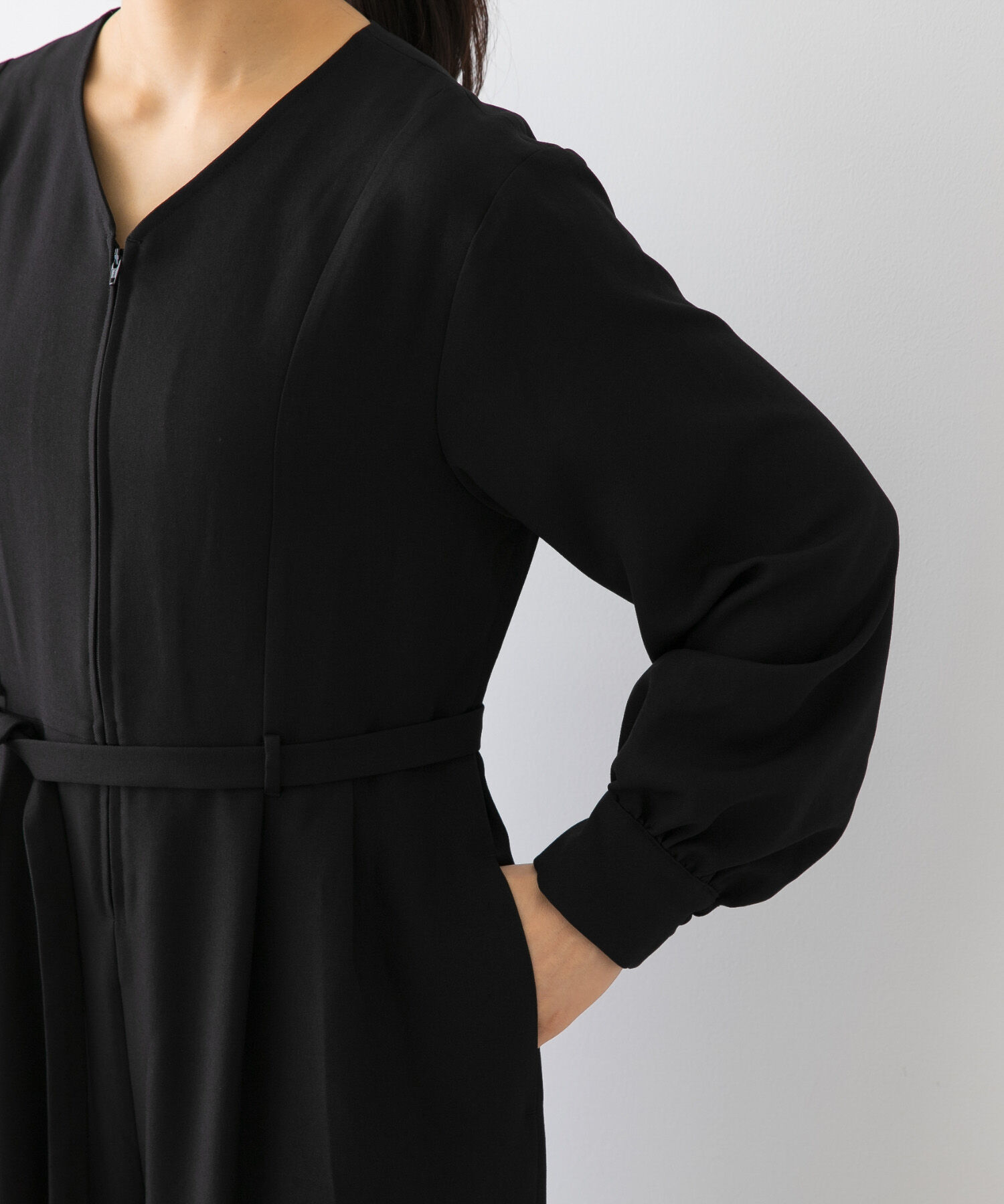 URBAN RESEARCH ROSSO「『UR TECH SMOOTHLUXE』F by ROSSO　ハーフZIPジャンプスーツ」|スカート|