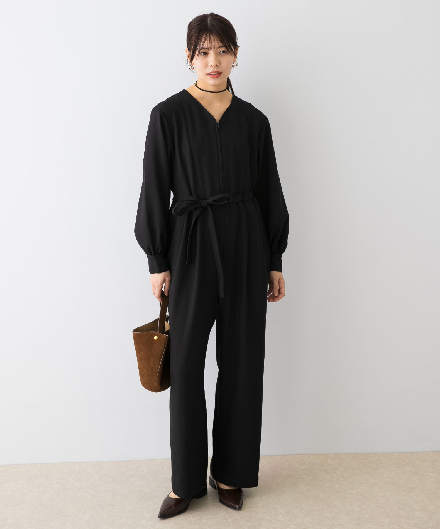 URBAN RESEARCH ROSSO「『UR TECH SMOOTHLUXE』F by ROSSO　ハーフZIPジャンプスーツ」|スカート|