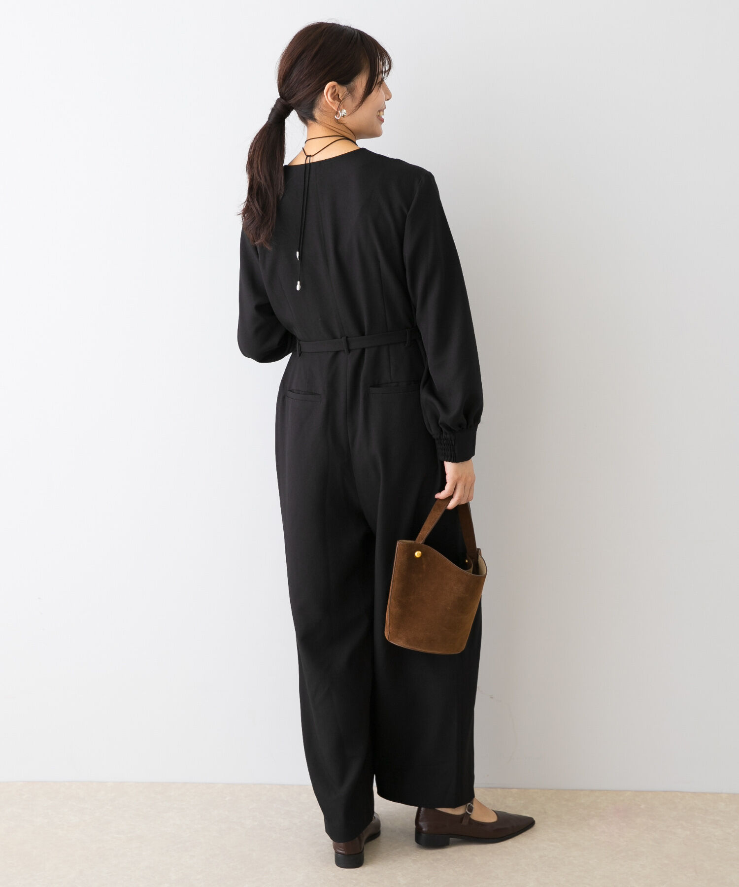 URBAN RESEARCH ROSSO「『UR TECH SMOOTHLUXE』F by ROSSO　ハーフZIPジャンプスーツ」|スカート|