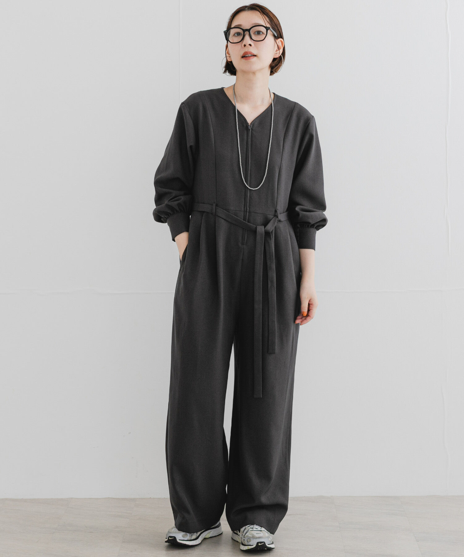 URBAN RESEARCH ROSSO「『UR TECH SMOOTHLUXE』F by ROSSO　ハーフZIPジャンプスーツ」|スカート|