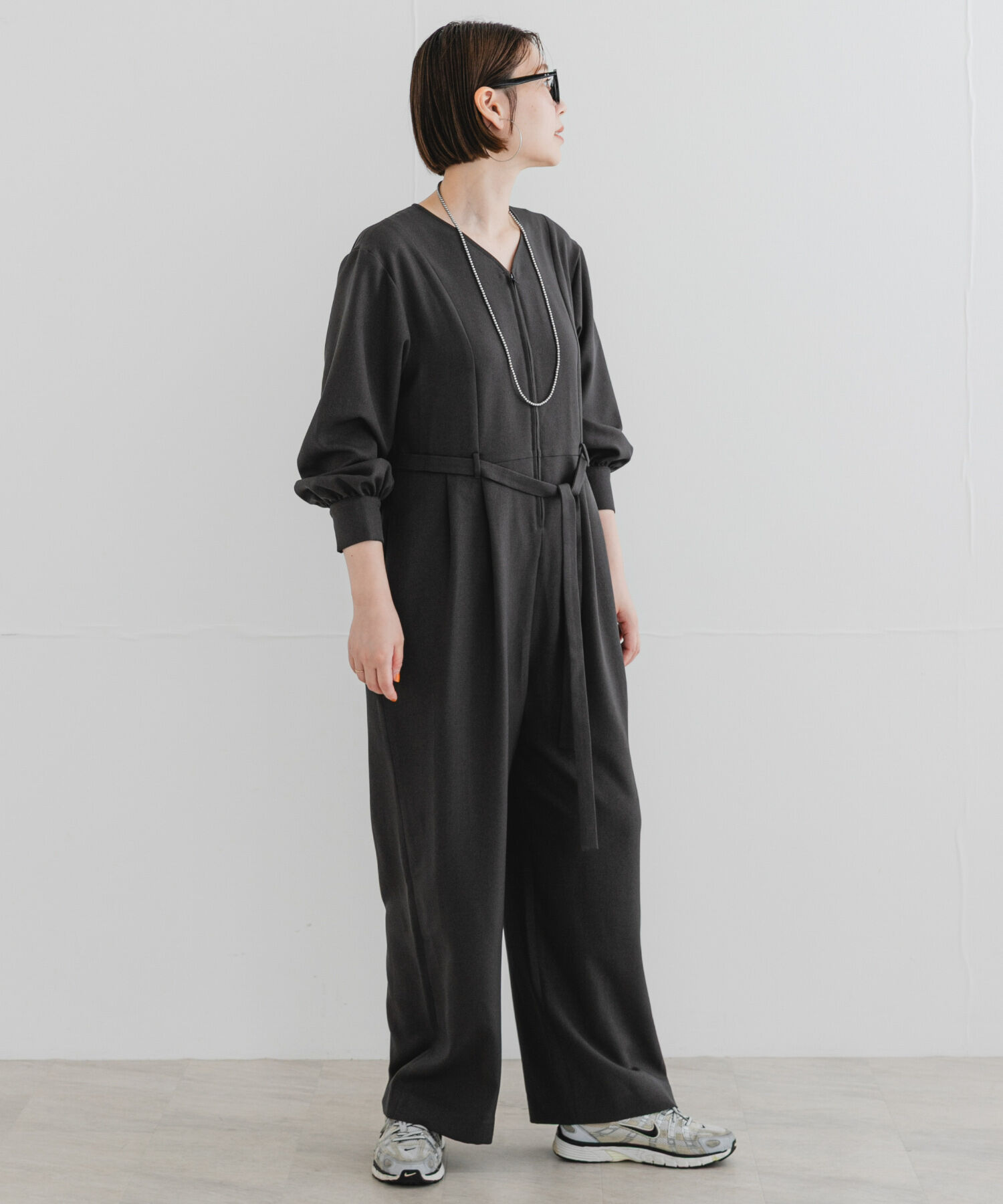 URBAN RESEARCH ROSSO「『UR TECH SMOOTHLUXE』F by ROSSO　ハーフZIPジャンプスーツ」|スカート|