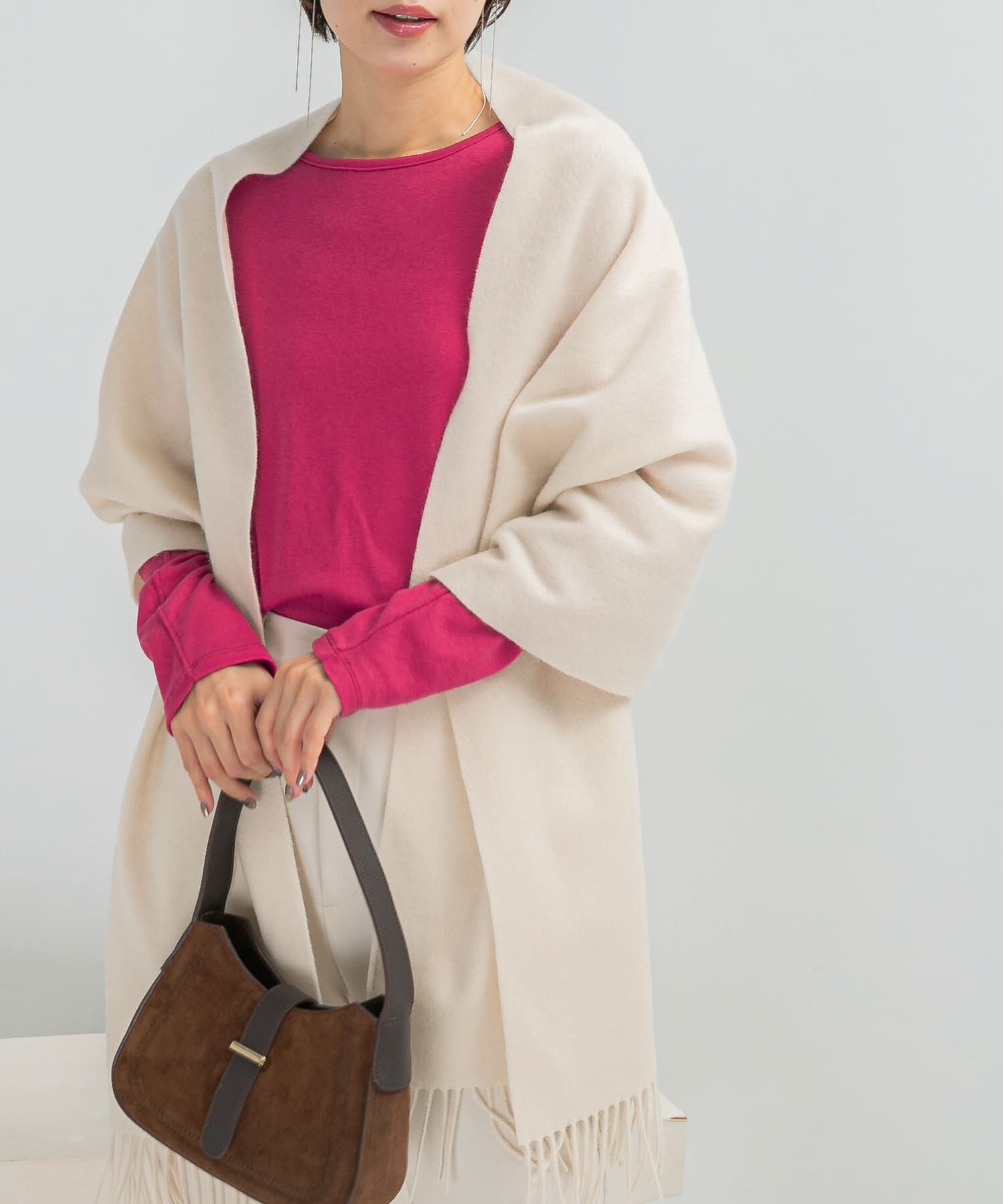 URBAN RESEARCH ROSSO「コットンカシミヤクルーネックカットソー」|Tシャツ・カットソー|