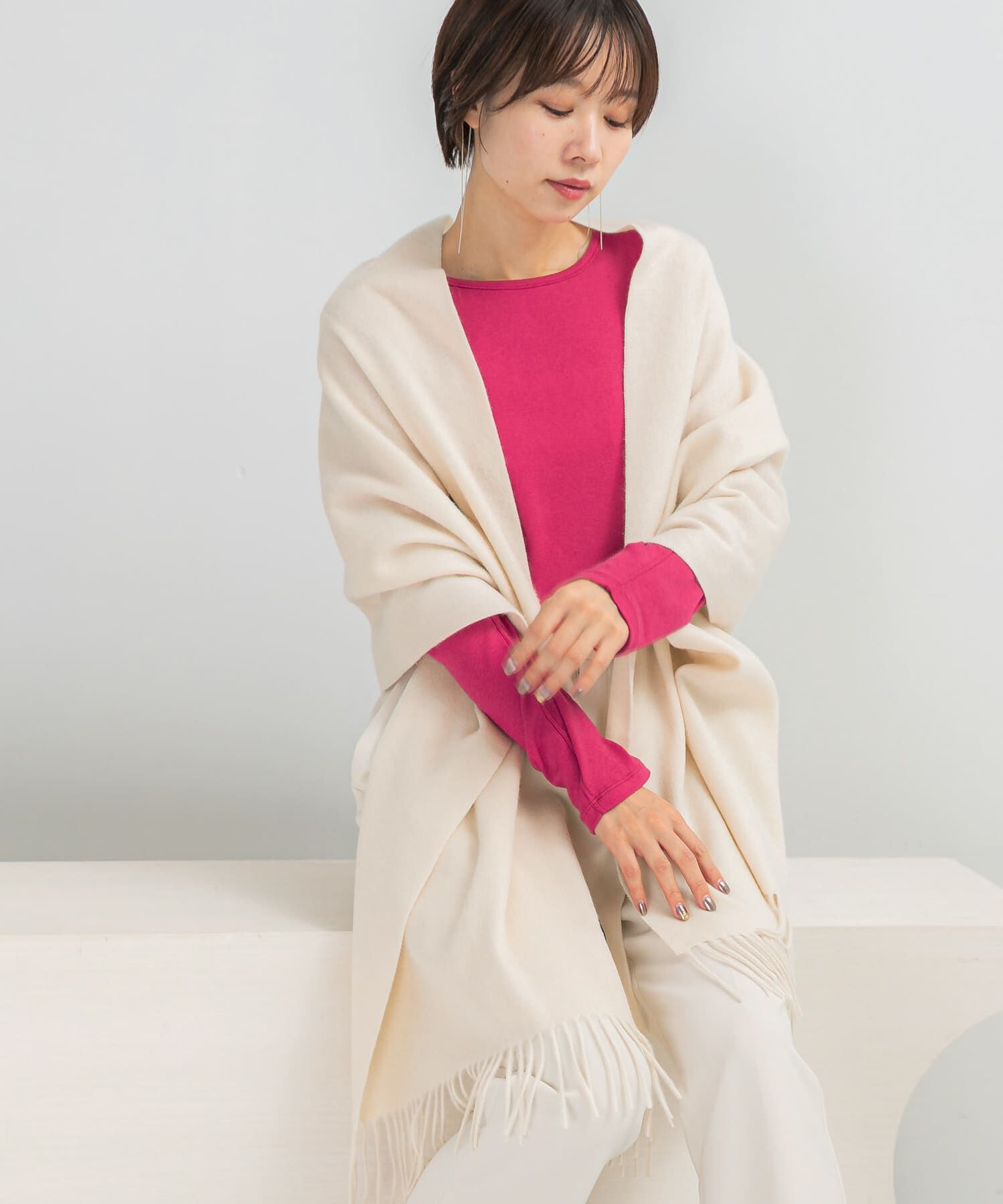 URBAN RESEARCH ROSSO「コットンカシミヤクルーネックカットソー」|Tシャツ・カットソー|