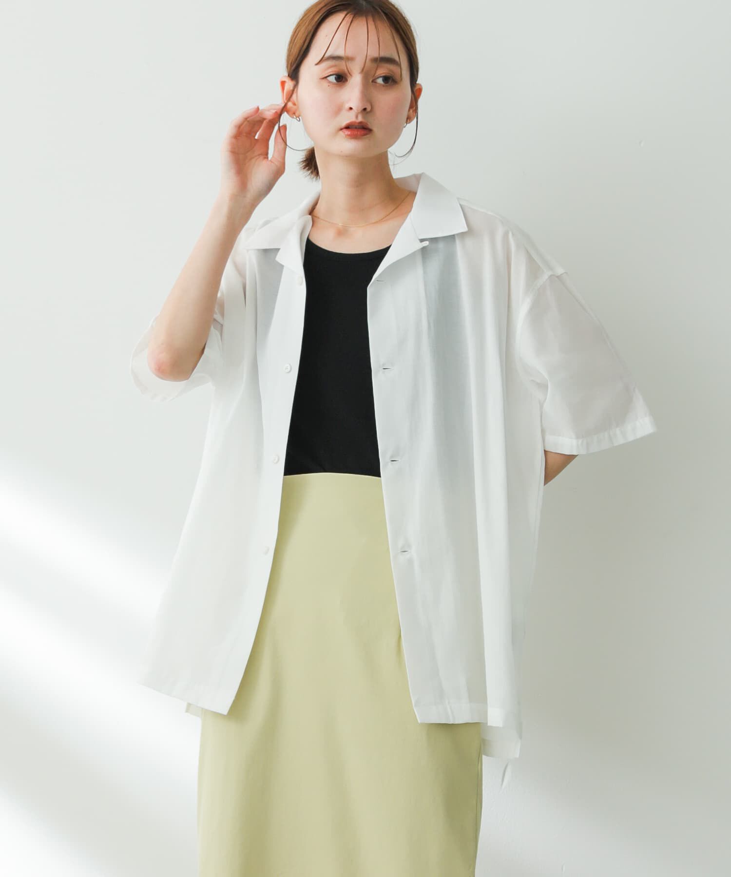 SENSE OF PLACE by URBAN RESEARCH「シアーシャンブレーオープンカラーシャツ」|シャツ・ブラウス|