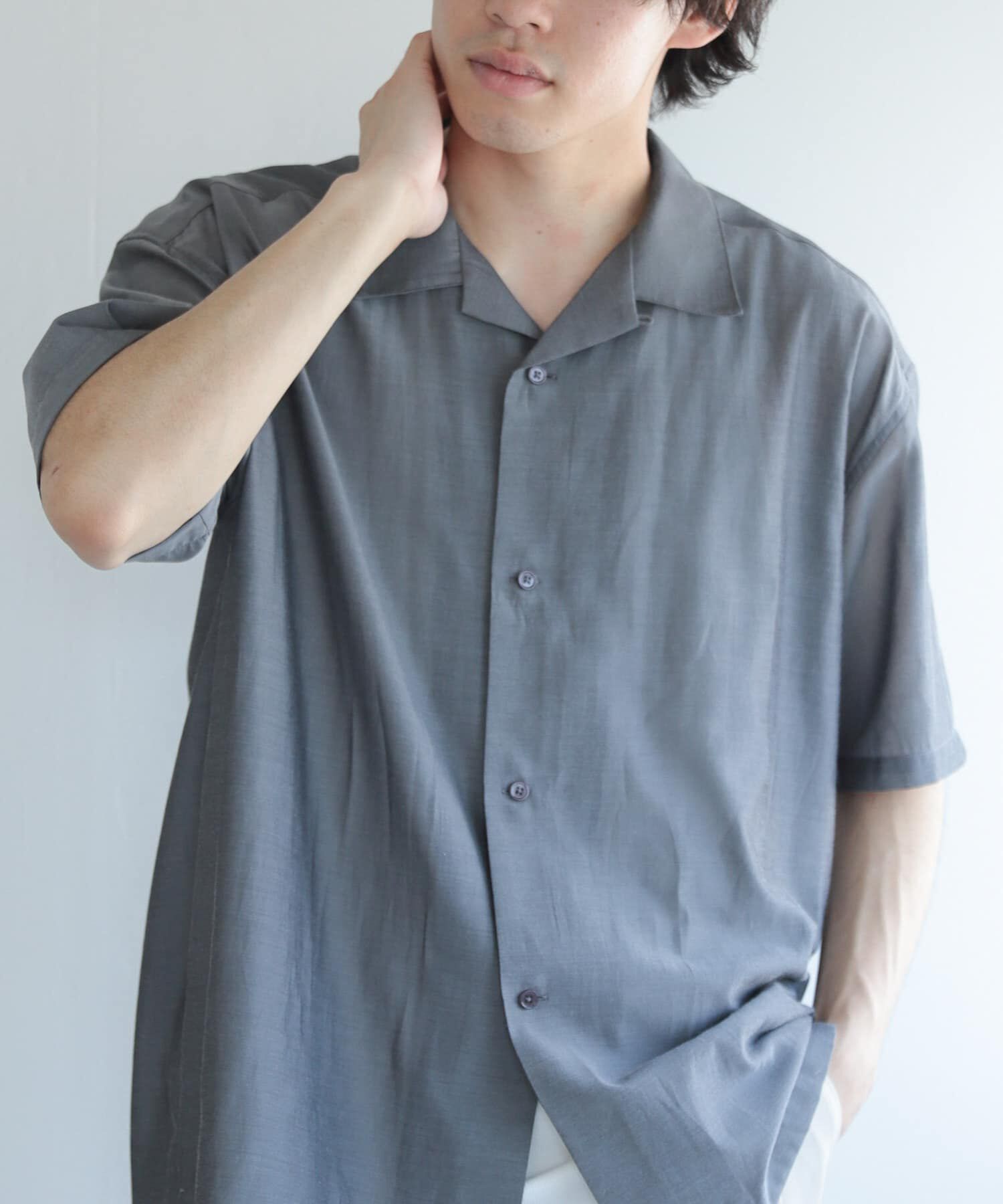 SENSE OF PLACE by URBAN RESEARCH「シアーシャンブレーオープンカラーシャツ」|シャツ・ブラウス|