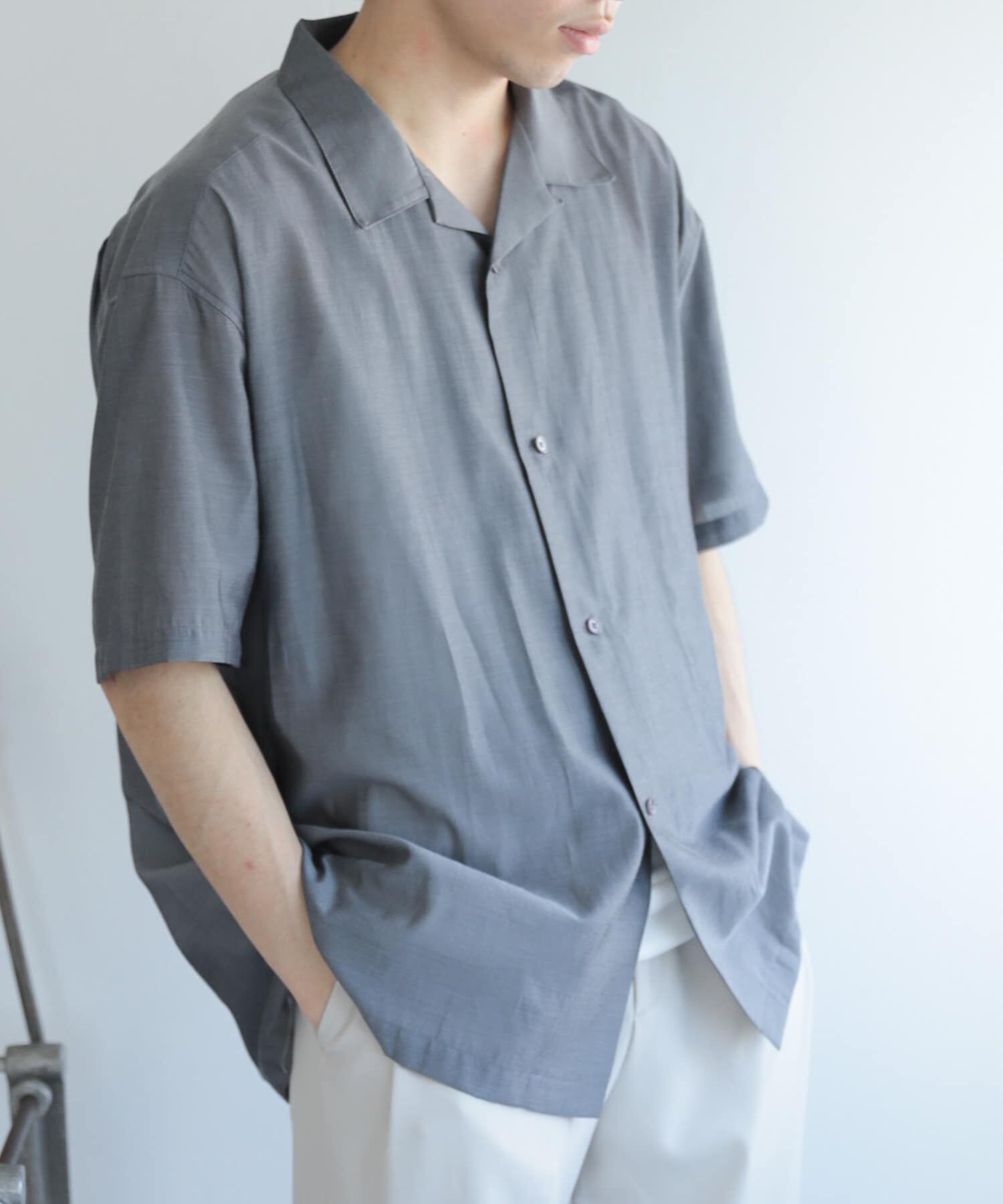 SENSE OF PLACE by URBAN RESEARCH「シアーシャンブレーオープンカラーシャツ」|シャツ・ブラウス|
