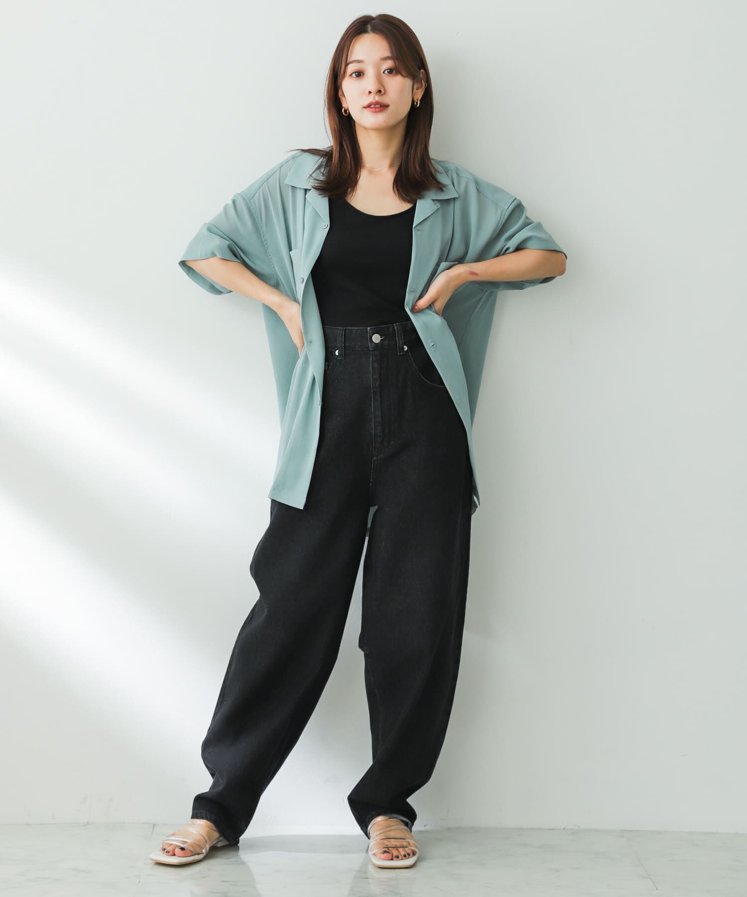 SENSE OF PLACE by URBAN RESEARCH「シアーシャンブレーオープンカラーシャツ」|シャツ・ブラウス|