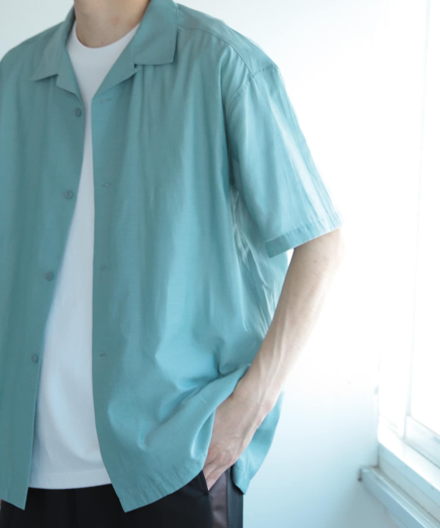 SENSE OF PLACE by URBAN RESEARCH「シアーシャンブレーオープンカラーシャツ」|シャツ・ブラウス|