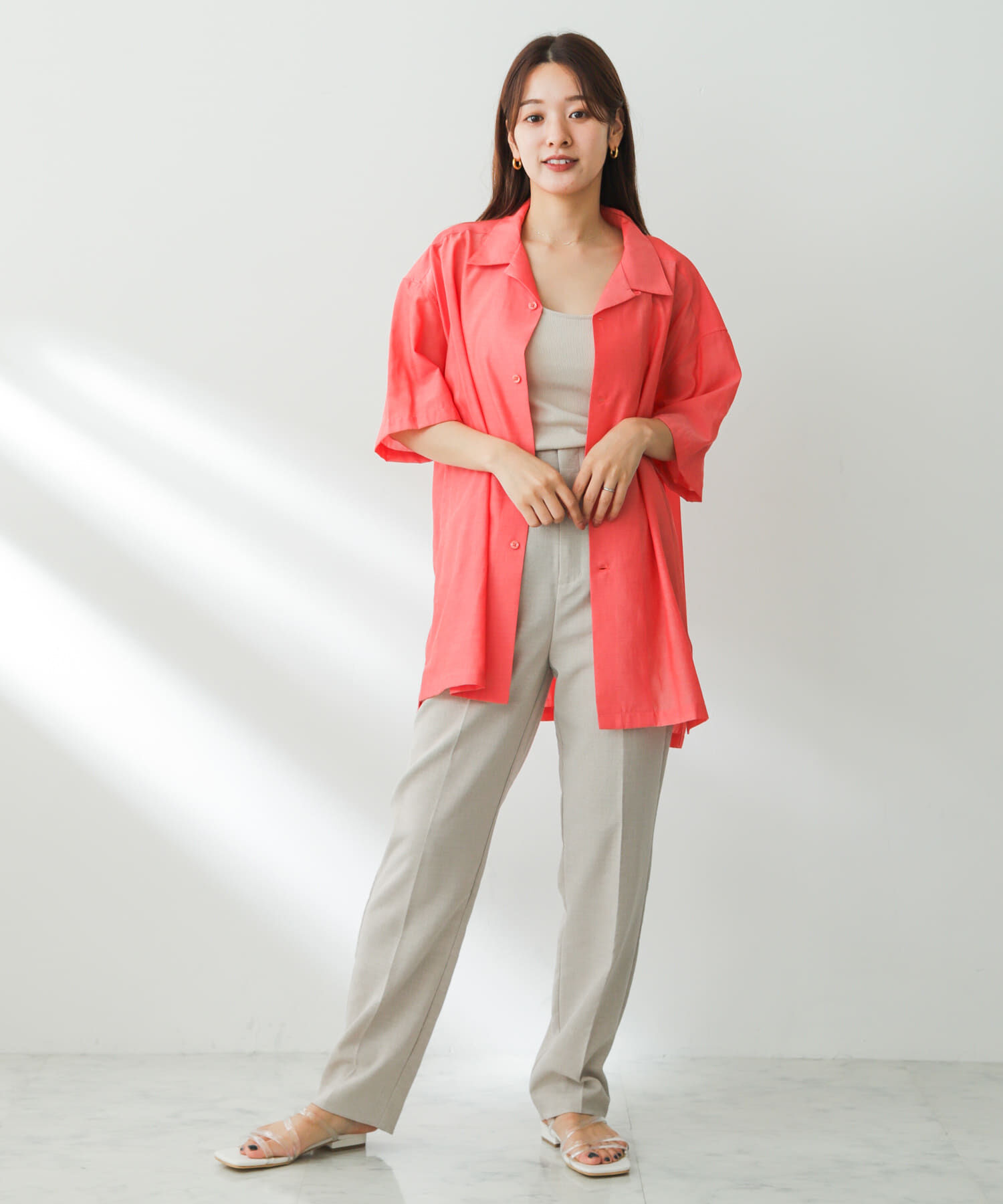 SENSE OF PLACE by URBAN RESEARCH「シアーシャンブレーオープンカラーシャツ」|シャツ・ブラウス|