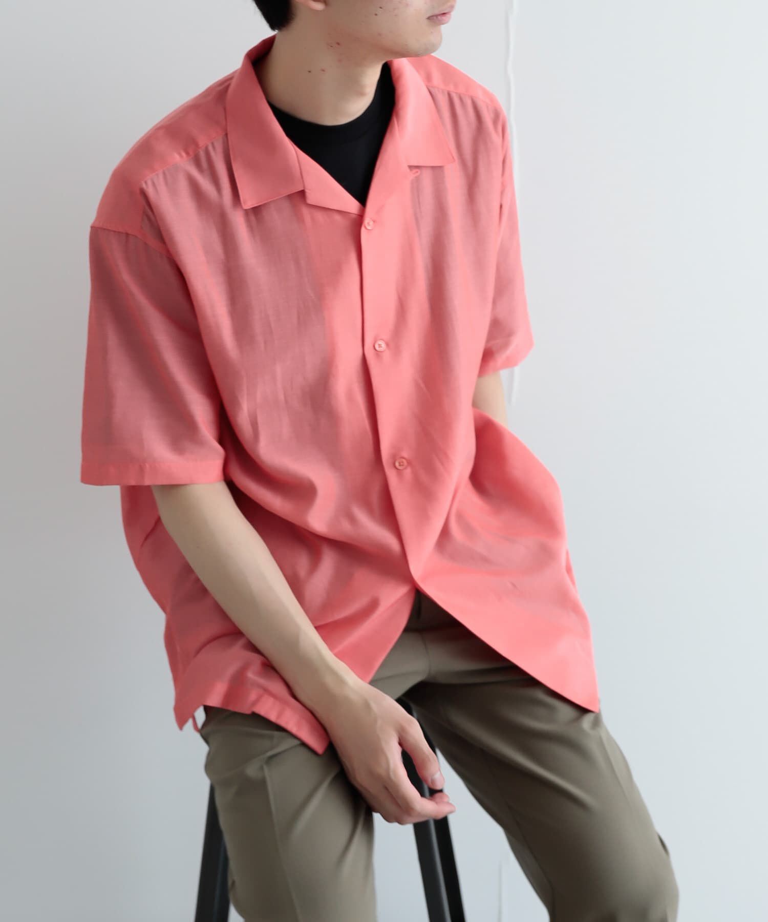 SENSE OF PLACE by URBAN RESEARCH「シアーシャンブレーオープンカラーシャツ」|シャツ・ブラウス|