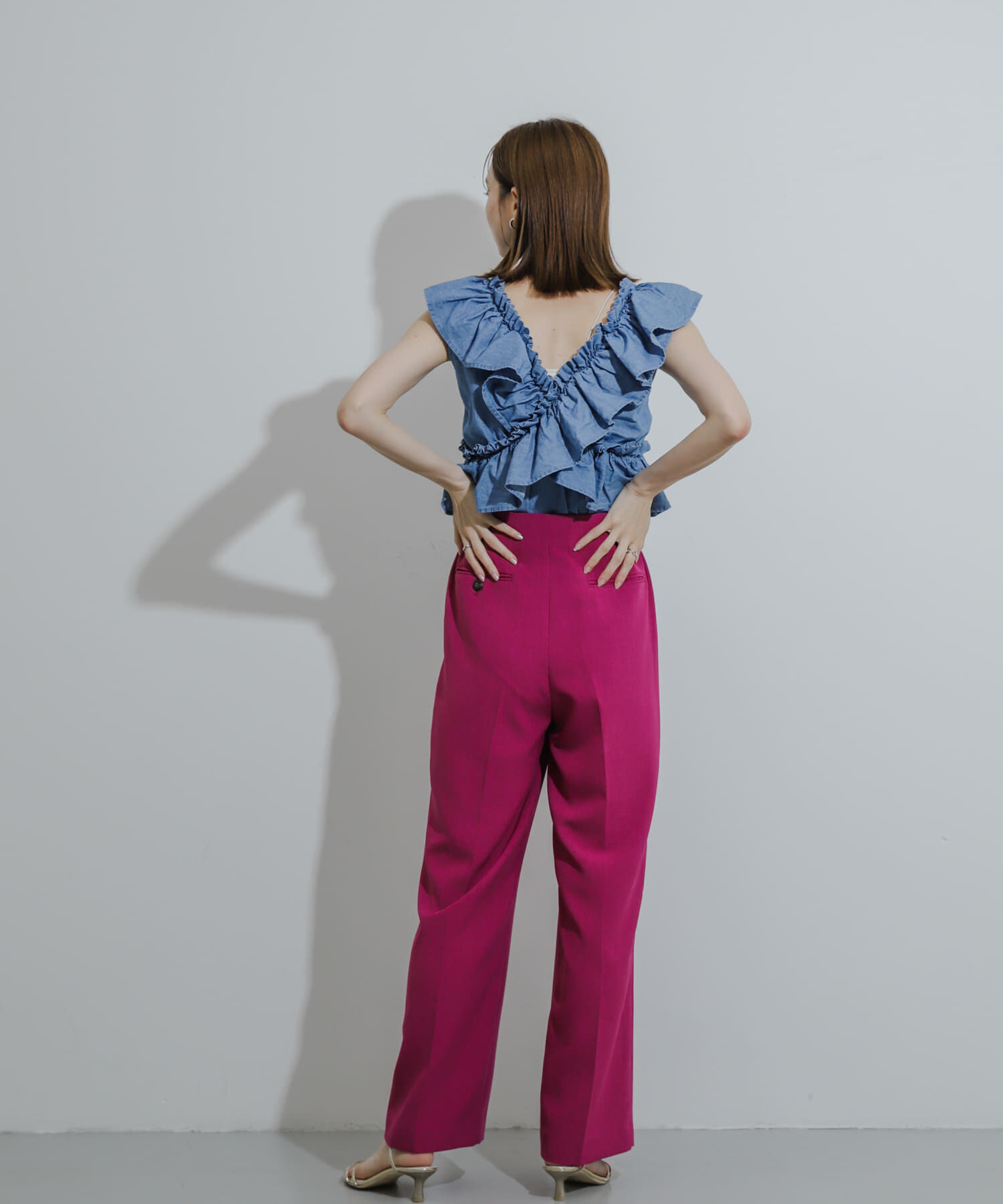 SENSE OF PLACE by URBAN RESEARCH「2WAYフリルノースリーブブラウス」|シャツ・ブラウス|