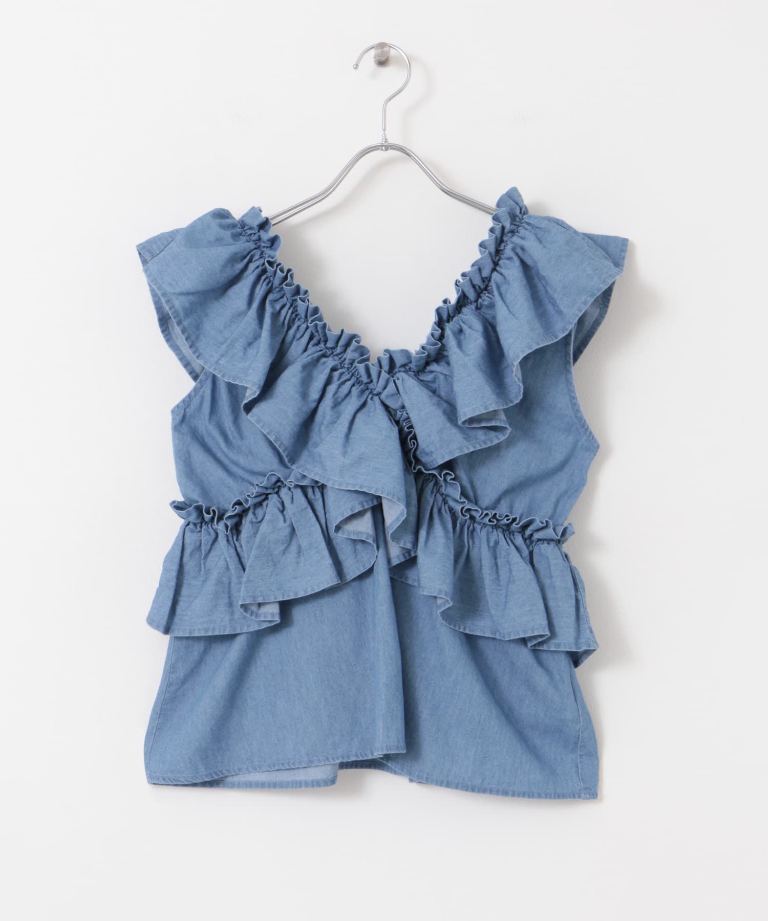 SENSE OF PLACE by URBAN RESEARCH「2WAYフリルノースリーブブラウス」|シャツ・ブラウス|