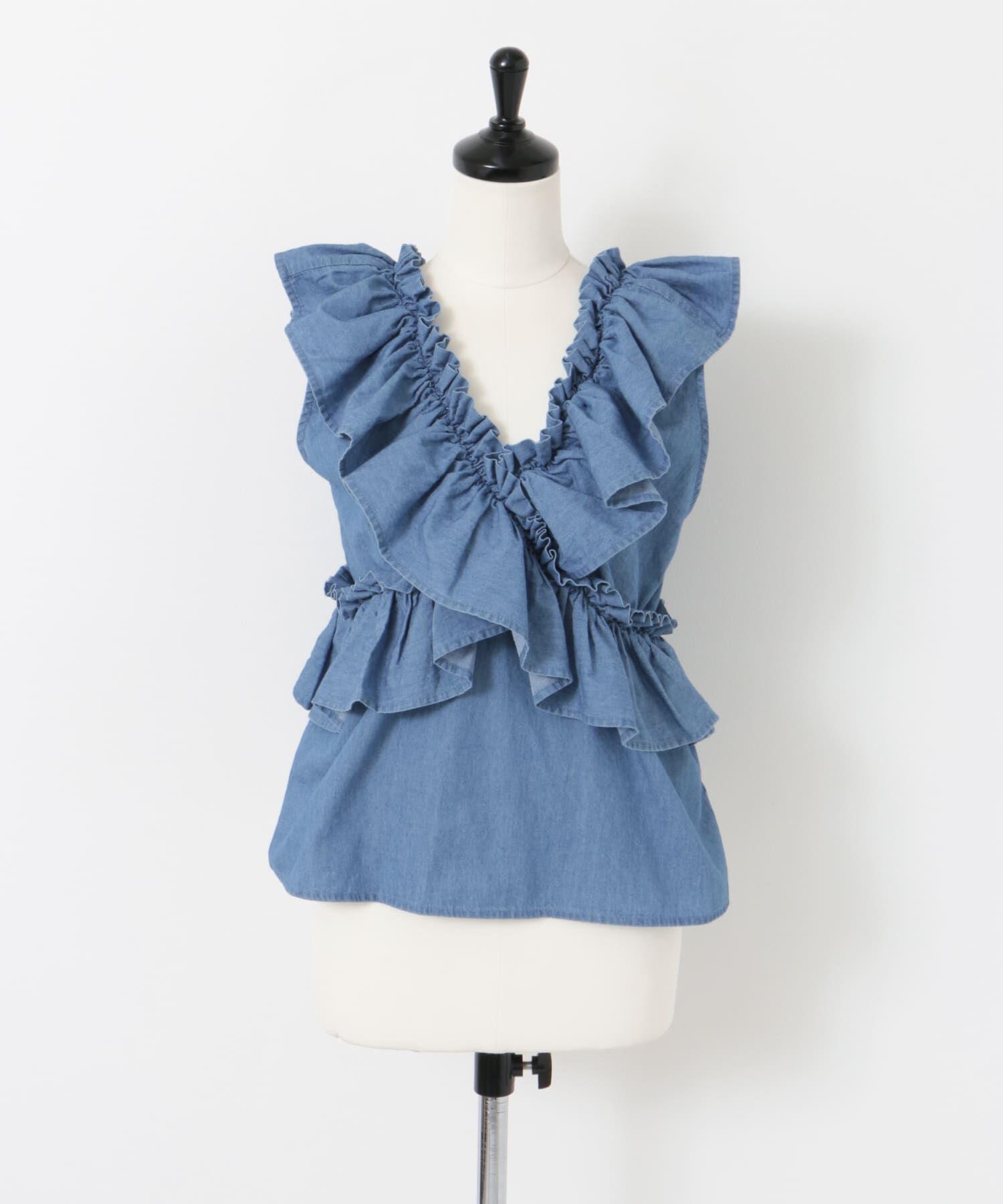 SENSE OF PLACE by URBAN RESEARCH「2WAYフリルノースリーブブラウス」|シャツ・ブラウス|