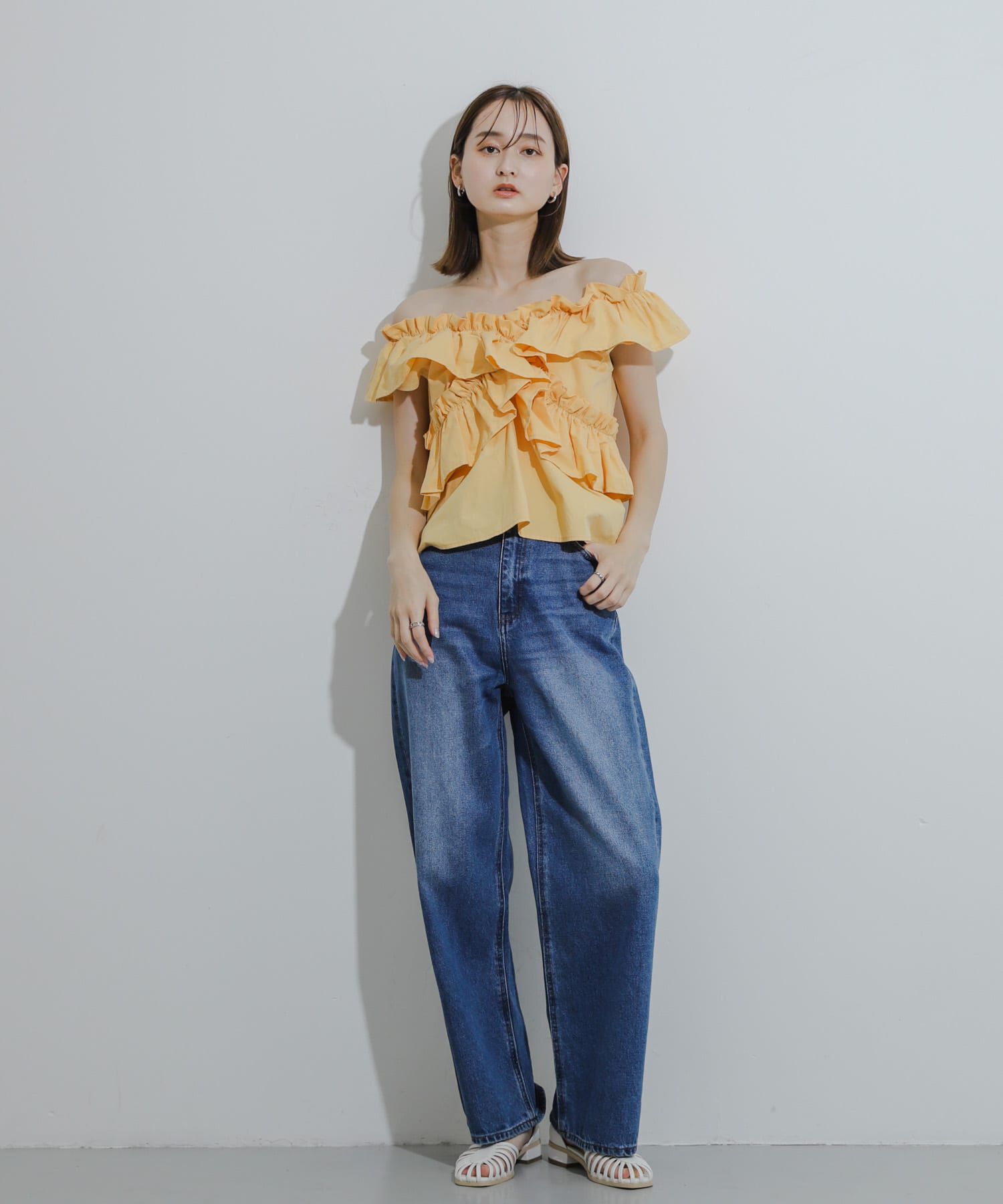 SENSE OF PLACE by URBAN RESEARCH「2WAYフリルノースリーブブラウス」|シャツ・ブラウス|