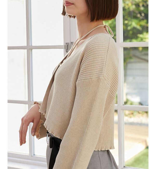 MAJESTICLEGON「キャミsetプレートニットカーデ」|ニット・セーター|