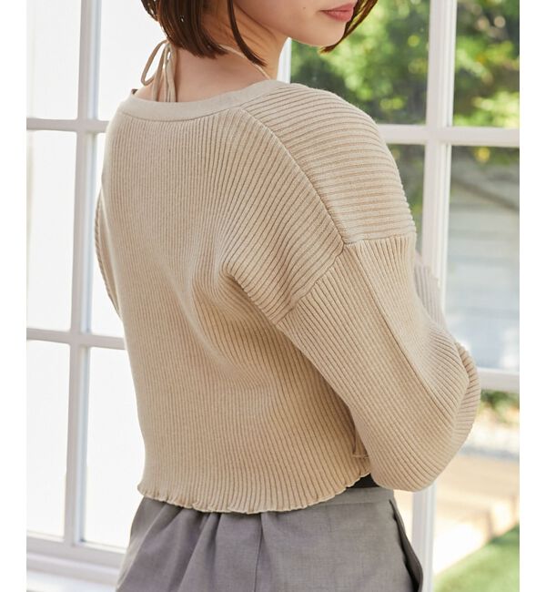 MAJESTICLEGON「キャミsetプレートニットカーデ」|ニット・セーター|