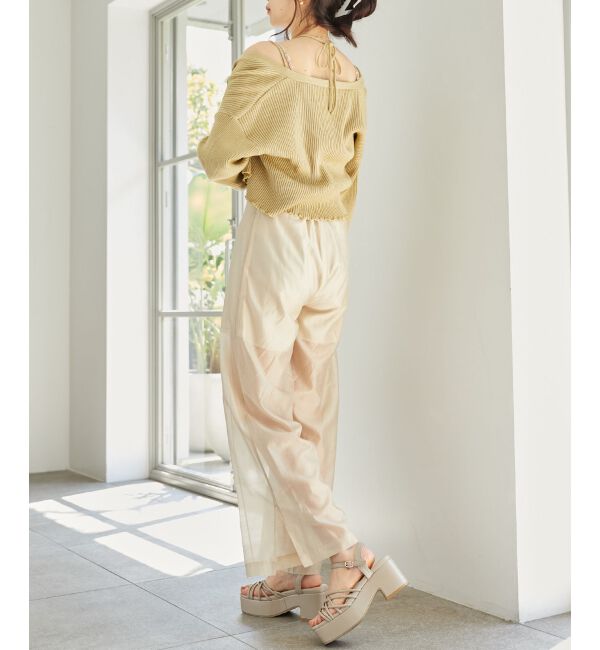 MAJESTICLEGON「キャミsetプレートニットカーデ」|ニット・セーター|