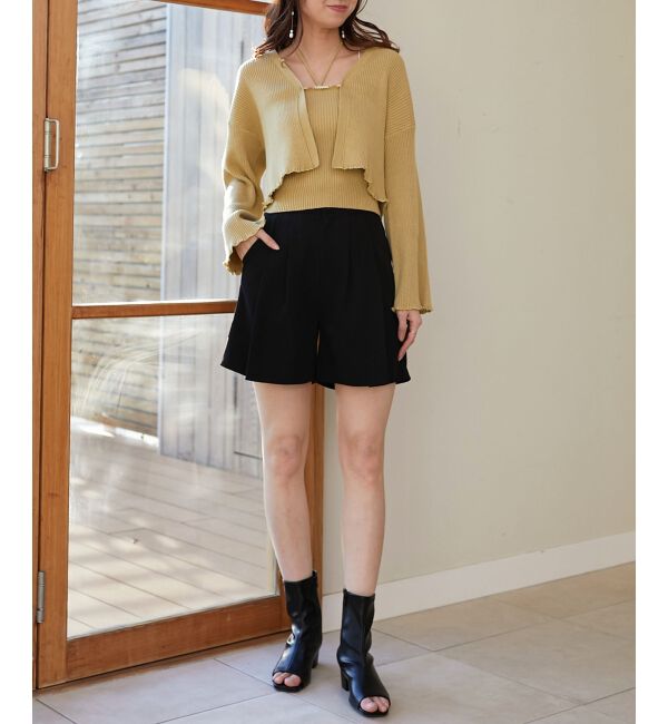 MAJESTICLEGON「キャミsetプレートニットカーデ」|ニット・セーター|