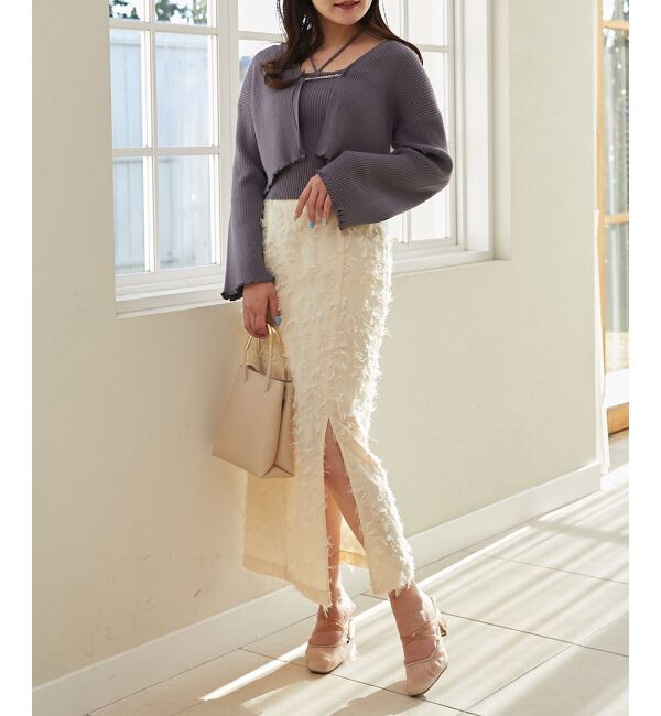 MAJESTICLEGON「キャミsetプレートニットカーデ」|ニット・セーター|