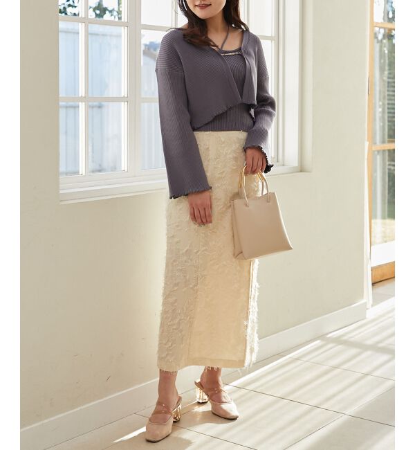 MAJESTICLEGON「キャミsetプレートニットカーデ」|ニット・セーター|