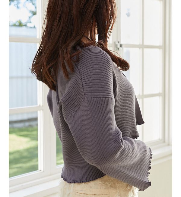 MAJESTICLEGON「キャミsetプレートニットカーデ」|ニット・セーター|