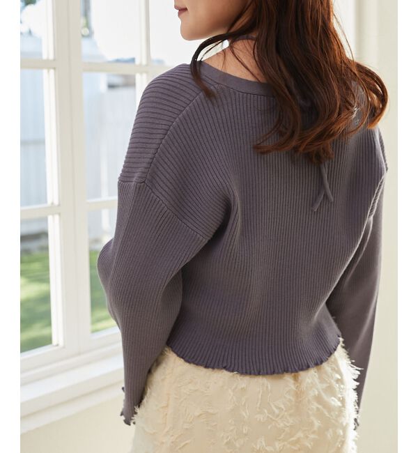 MAJESTICLEGON「キャミsetプレートニットカーデ」|ニット・セーター|