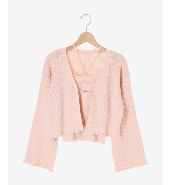 MAJESTICLEGON「キャミsetプレートニットカーデ」|ニット・セーター|