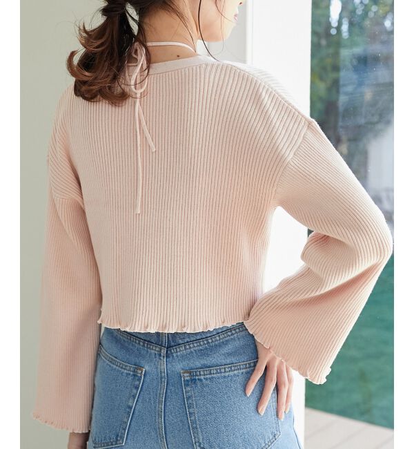 MAJESTICLEGON「キャミsetプレートニットカーデ」|ニット・セーター|