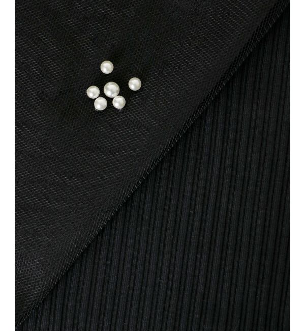  「パールチュールスリーブ長袖トップス」|Tシャツ・カットソー|