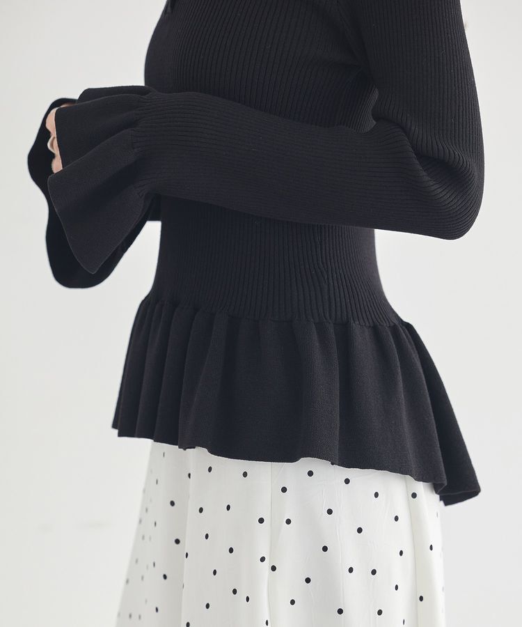 earth music&ecology「ペプラムニットプルオーバー」|ニット・セーター|