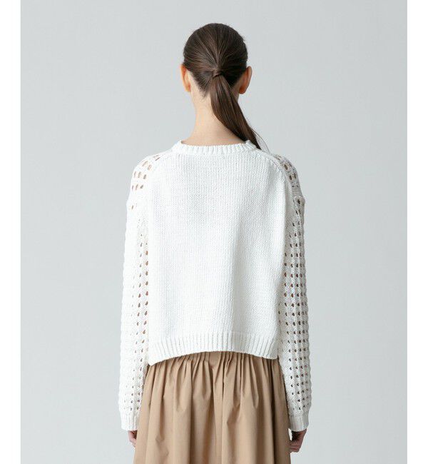 allureville「コットンリリーメッシュプルオーバー」|ニット・セーター|