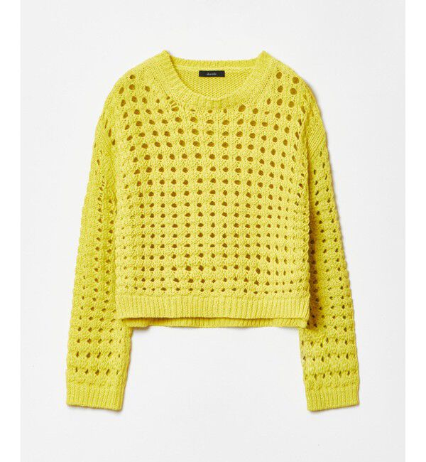 allureville「コットンリリーメッシュプルオーバー」|ニット・セーター|