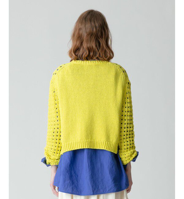 allureville「コットンリリーメッシュプルオーバー」|ニット・セーター|