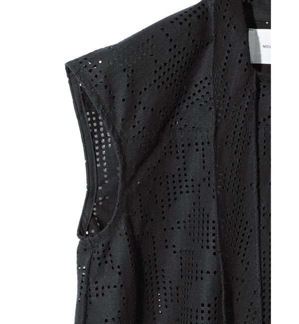 MIDIUMISOLID「MIDIUMISOLID for Ladies レースボウタイノースリーブブラウス」|シャツ・ブラウス|